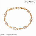 73826-Xuping Jewelry Fashion Woman Bracelet con oro de 18 quilates plateado